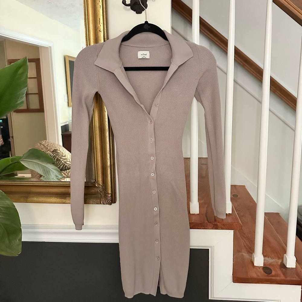Aritzia Wilfred Cove Dress in Cement